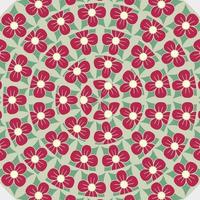 motif coloré de cercle de fleurs florales vecteur