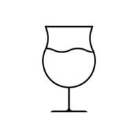 verre de vin icône vecteur. de l'alcool boisson illustration signe. gobelet symbole. bar logo. vecteur