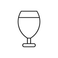 verre de vin icône vecteur. de l'alcool boisson illustration signe. gobelet symbole. bar logo. vecteur