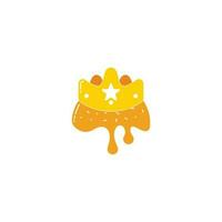 Roi mon chéri couronne symbole logo vecteur