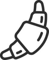 croissant icône ou symbole dans ligne art. vecteur