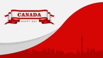 Canada jour, Canada pays drapeau et symboles nationale Canada journée Contexte feux d'artifice vecteur