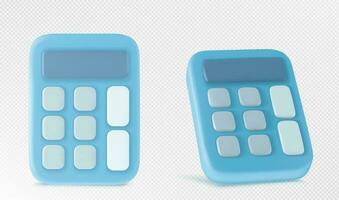 3d icône de calculatrice pour math école éducation vecteur