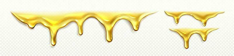 Miel, pétrole ou liquide sirop s'égoutte et les flux vecteur