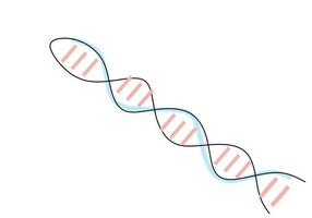 un continu Célibataire ligne dessin de ADN isolé sur blanc Contexte vecteur