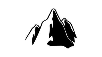 Montagne icône vecteur, illustration silhouette de pointe logo vecteur