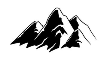 Montagne icône vecteur, illustration silhouette de pointe logo vecteur