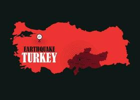 tremblement de terre, catastrophe, sismique activité dans Turquie. dinde carte. vecteur conception.