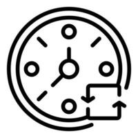 temps de troc icône contour vecteur. argent évolution vecteur