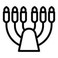 bougies vacances icône contour vecteur. Jérusalem drapeau vecteur