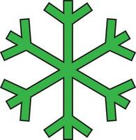 flocon de neige fabriqué par vert couleur. vecteur