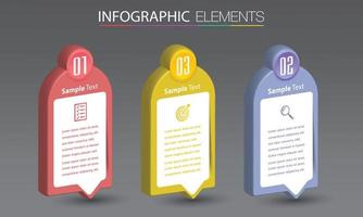 infographie de bannière de modèle de zone de texte moderne vecteur