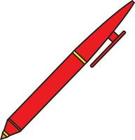 rouge stylo icône pour éducation dans illustration. vecteur