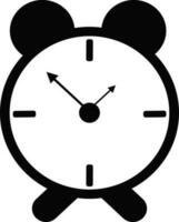 alarme l'horloge symbole pour éducation concept dans glyphe style. vecteur