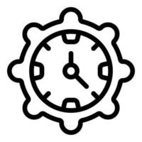équipement l'horloge temps icône contour vecteur. portable travail vecteur