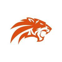 tigre tête silhouette icône logo conception vecteur illustration