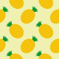 ananas tropical fruit sans couture modèle vecteur illustration. symbole de nourriture, doux, exotique et été, vitamine, en bonne santé. la nature logo. plat concept. conception élément vecteur illustration