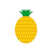 ananas plat conception vecteur illustration. tropical fruit. symbole de nourriture, doux, exotique et été, vitamine, en bonne santé. la nature logo. plat concept. conception élément vecteur illustration