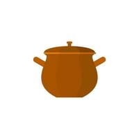 Ragoût pot cuisine outils plat conception vecteur illustration. ustensiles de cuisine icône