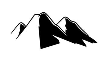 Montagne icône vecteur, illustration silhouette de pointe logo vecteur
