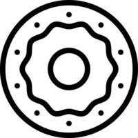isolé Donut icône dans ligne art. vecteur