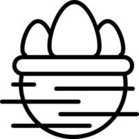 plat style des œufs dans bol icône ou symbole. vecteur
