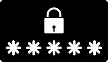 mot de passe s'identifier icône ou symbole. vecteur