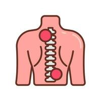 spinal blessure icône dans vecteur. illustration vecteur