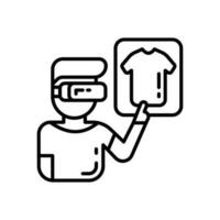 virtuel réalité achats icône dans vecteur. illustration vecteur