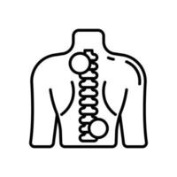 spinal blessure icône dans vecteur. illustration vecteur