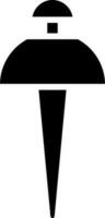 punaise icône dans noir couleur. vecteur