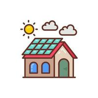 solaire maison icône dans vecteur. illustration vecteur
