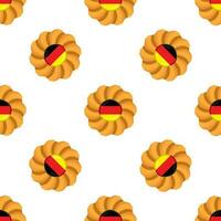 modèle biscuit avec drapeau pays Allemagne dans savoureux biscuit vecteur