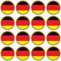 modèle biscuit avec drapeau pays Allemagne dans savoureux biscuit vecteur