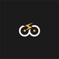 électrique bicyclette logo vecteur icône ligne illustration