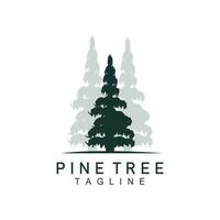 pin arbre logo, vert plante vecteur, arbre silhouette conception, icône, illustration, modèle vecteur