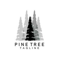 pin arbre logo, vert plante vecteur, arbre silhouette conception, icône, illustration, modèle vecteur