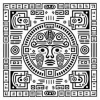 aztèque maya totem tatouage vecteur icône