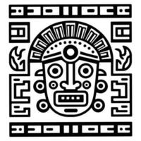 aztèque maya totem tatouage vecteur icône