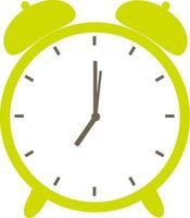 vecteur illustration de vert alarme l'horloge isolé sur blanc Contexte