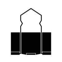 noir classeur agrafe icône conception sur blanc Contexte vecteur