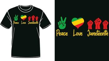 paix l'amour juneteenth conception pour T-shirt, sweatshirt à capuche, bannière, affiche, agresser vecteur