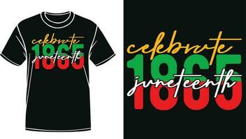 célébrer juneteenth 1865 citation typographie conception pour T-shirt bannière affiche agresser vecteur