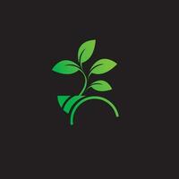 logo de plante biologique vecteur