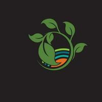 logo de plante biologique vecteur