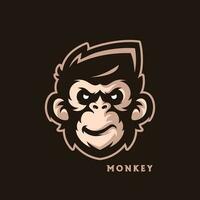 tête singe mascotte logo modèle vecteur. Créatif singe logo vecteur