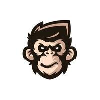 tête singe mascotte logo modèle vecteur. Créatif singe logo vecteur