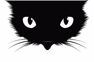 illustration de une chat visage logo vecteur