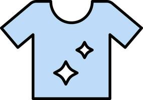 nettoyer T-shirt icône dans bleu couleur. vecteur