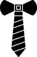 cravate icône dans noir et blanc couleur. vecteur